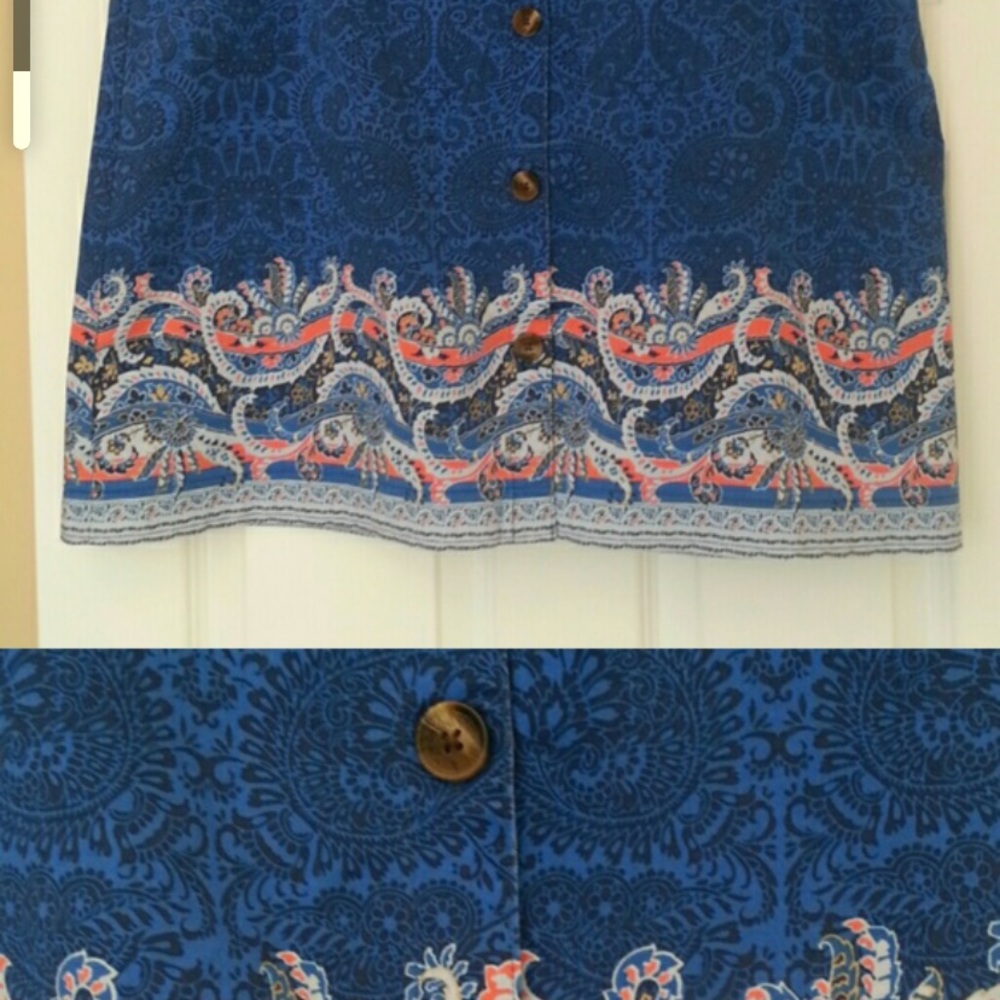 Woman's Lands End Blue Skirt